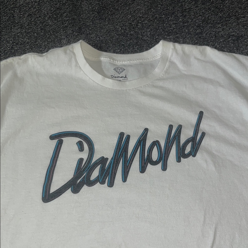 Diamond Supply Co. White Tee with logo